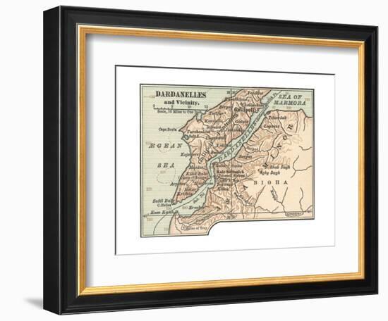 Map of Dardanelles (C. 1900), Maps-Encyclopaedia Britannica-Framed Giclee Print