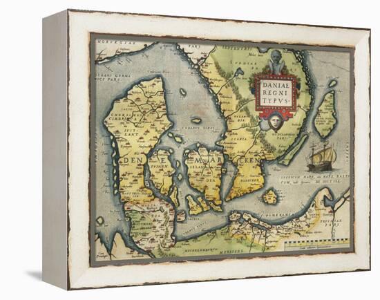 Map of Denmark, from Theatrum Orbis Terrarum-null-Framed Premier Image Canvas