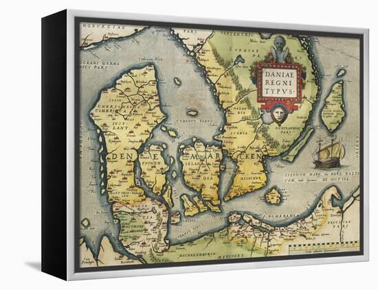 Map of Denmark, from Theatrum Orbis Terrarum-null-Framed Premier Image Canvas