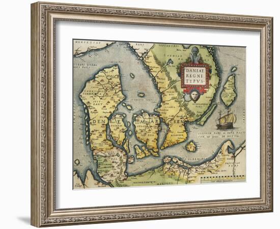 Map of Denmark, from Theatrum Orbis Terrarum-null-Framed Giclee Print