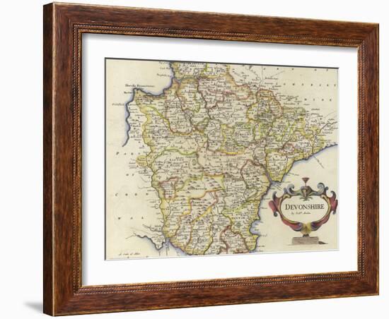 Map of Devonshire-Robert Morden-Framed Giclee Print