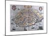 Map of Dordrecht from Civitates Orbis Terrarum-null-Mounted Giclee Print