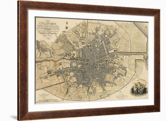 Map of Dublin, 1797-John Rocque-Framed Premium Giclee Print