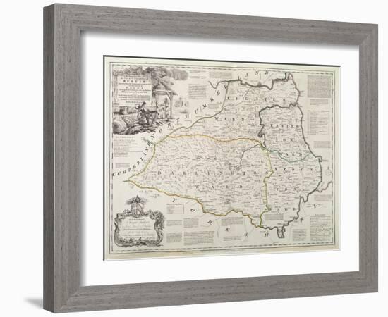 Map of Durham, 1777-Thomas Kitchin-Framed Giclee Print