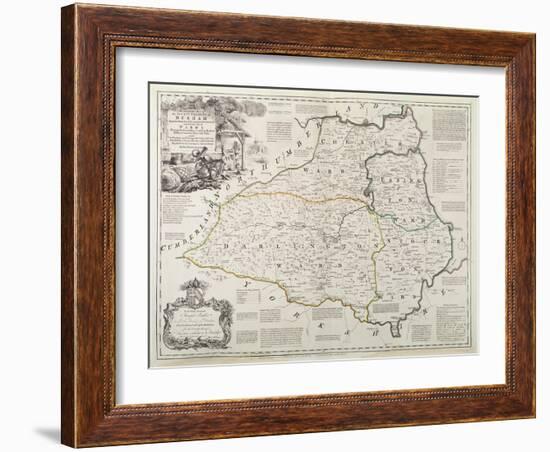 Map of Durham, 1777-Thomas Kitchin-Framed Giclee Print