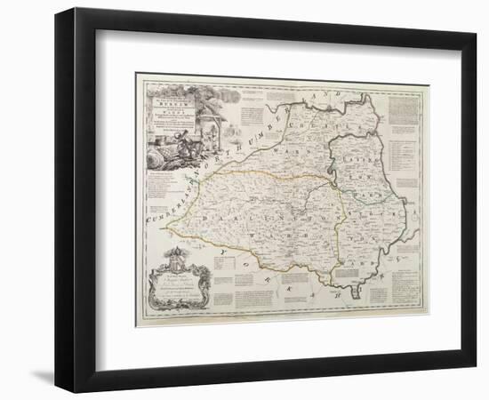 Map of Durham, 1777-Thomas Kitchin-Framed Giclee Print