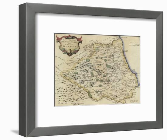 Map of Durham-Robert Morden-Framed Giclee Print