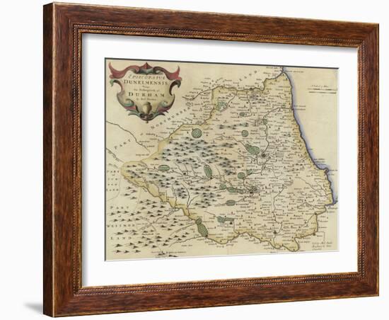 Map of Durham-Robert Morden-Framed Giclee Print