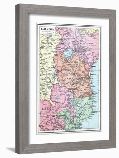 Map of East Africa at the Beginning of the War, from 'The Great War: a History', Volume III, 1916-null-Framed Giclee Print