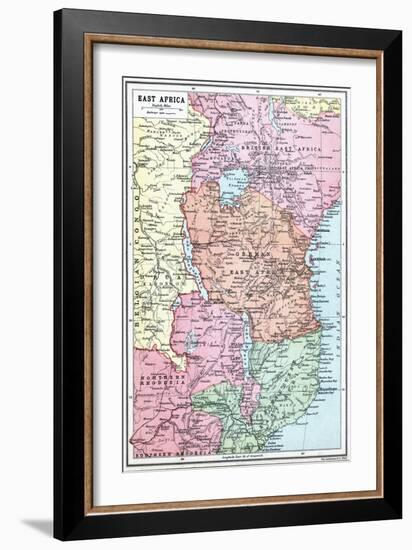 Map of East Africa at the Beginning of the War, from 'The Great War: a History', Volume III, 1916-null-Framed Giclee Print