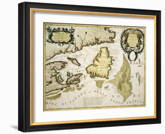 Map of Eastern Canada and Newfoundland, 1692-null-Framed Giclee Print