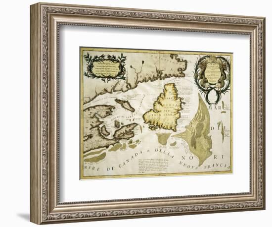 Map of Eastern Canada and Newfoundland, 1692--Framed Giclee Print
