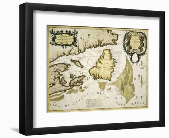 Map of Eastern Canada and Newfoundland, 1692-null-Framed Giclee Print