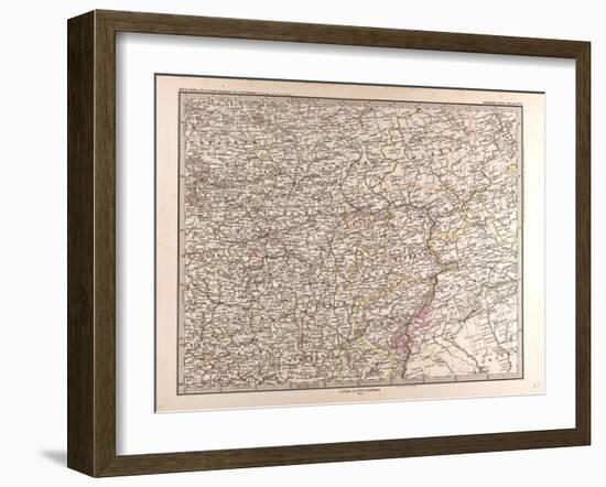 Map of Eastern Europe, 1873-null-Framed Giclee Print