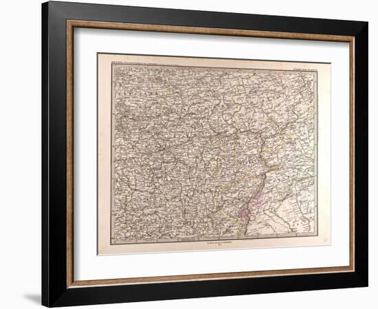 Map of Eastern Europe, 1873-null-Framed Giclee Print