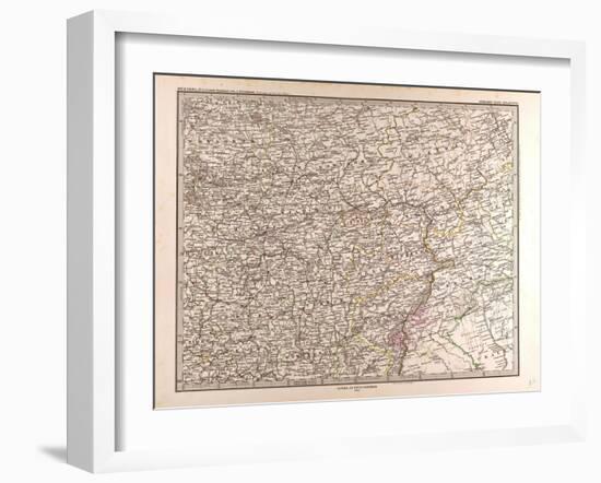 Map of Eastern Europe, 1873-null-Framed Giclee Print