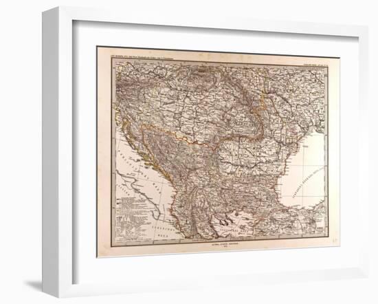 Map of Eastern Europe, 1874-null-Framed Giclee Print