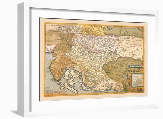 Map of Eastern Europe-Abraham Ortelius-Framed Art Print