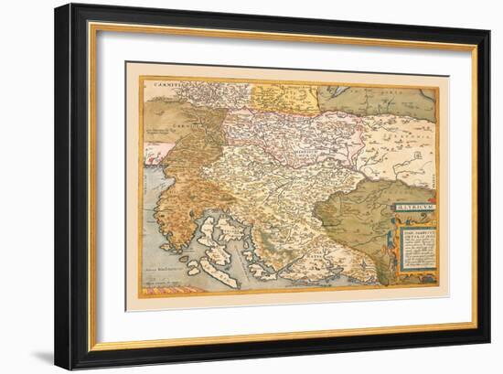 Map of Eastern Europe-Abraham Ortelius-Framed Art Print