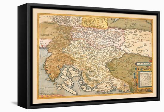 Map of Eastern Europe-Abraham Ortelius-Framed Stretched Canvas