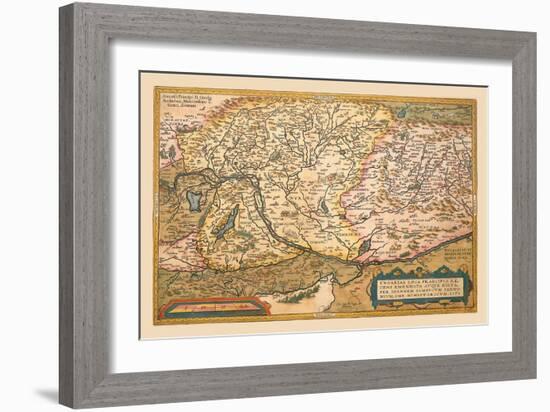 Map of Eastern Europe-Abraham Ortelius-Framed Art Print