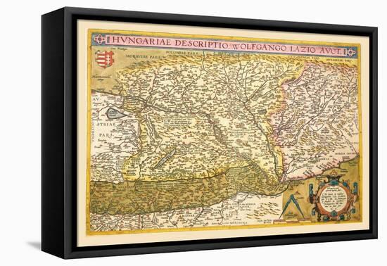 Map of Eastern Europe-Abraham Ortelius-Framed Stretched Canvas