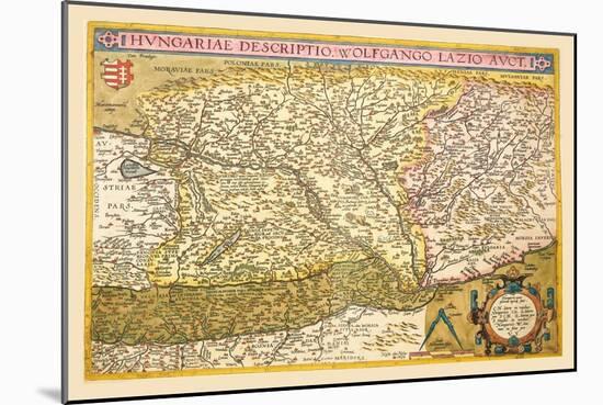 Map of Eastern Europe-Abraham Ortelius-Mounted Art Print