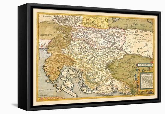 Map of Eastern Europe-Abraham Ortelius-Framed Stretched Canvas