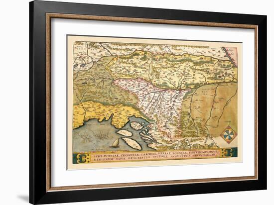 Map of Eastern Europe-Abraham Ortelius-Framed Art Print