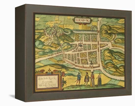 Map of Edinburgh from Civitates Orbis Terrarum-null-Framed Premier Image Canvas