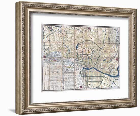 Map of Edo-null-Framed Giclee Print