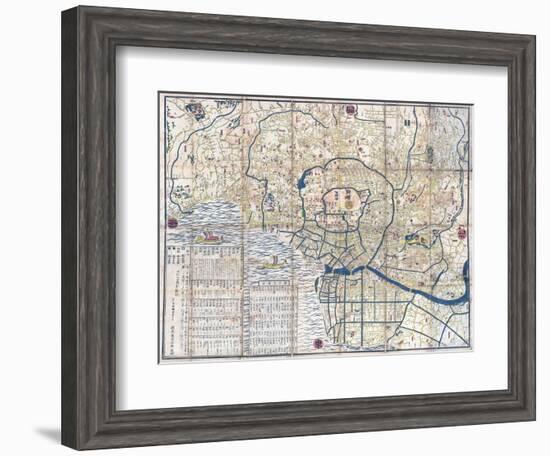 Map of Edo-null-Framed Giclee Print