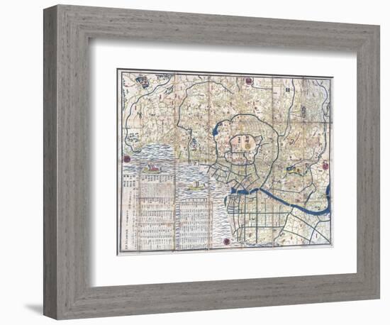 Map of Edo-null-Framed Giclee Print