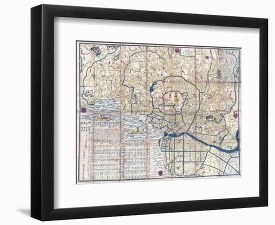 Map of Edo-null-Framed Giclee Print