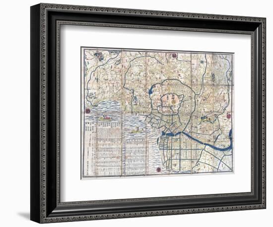 Map of Edo-null-Framed Premium Giclee Print