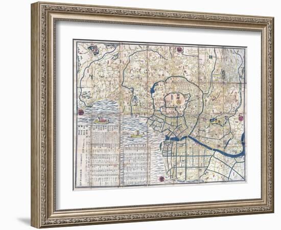 Map of Edo-null-Framed Giclee Print