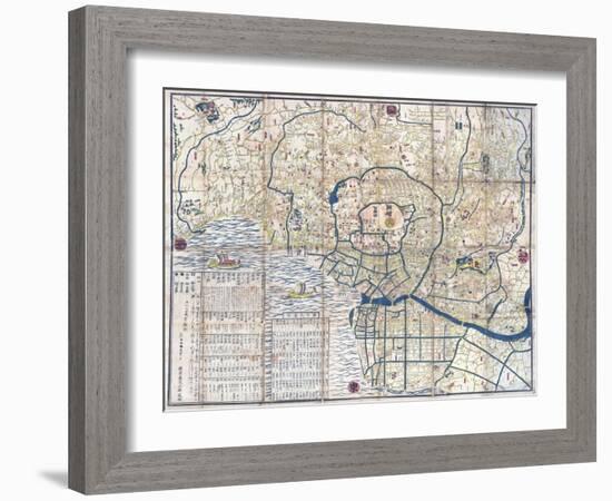 Map of Edo-null-Framed Giclee Print