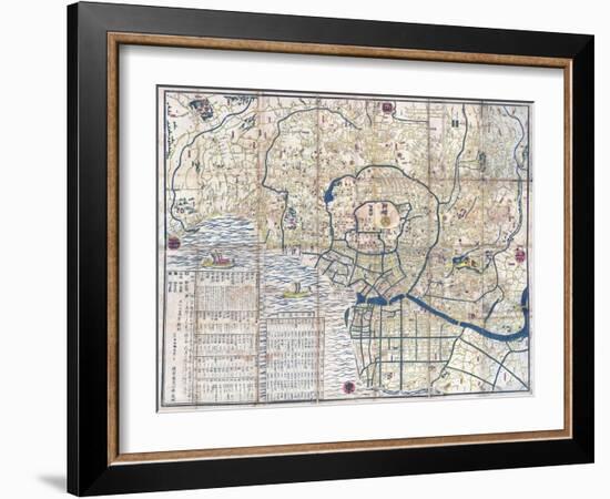 Map of Edo-null-Framed Giclee Print