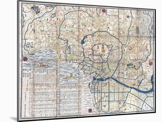 Map of Edo-null-Mounted Giclee Print