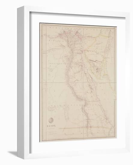 Map of Egypt, 1832-John Arrowsmith-Framed Giclee Print