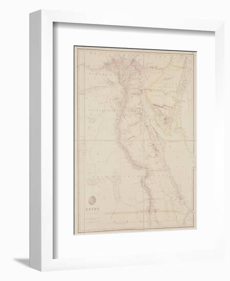 Map of Egypt, 1832-John Arrowsmith-Framed Giclee Print