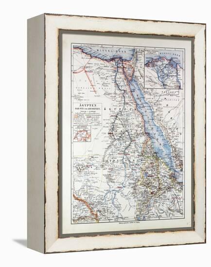 Map of Egypt Sudan 1899-null-Framed Premier Image Canvas