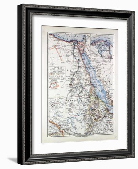 Map of Egypt Sudan 1899-null-Framed Giclee Print