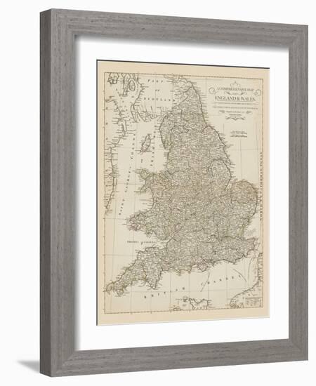 Map of England and Wales, 1790-The Vintage Collection-Framed Giclee Print