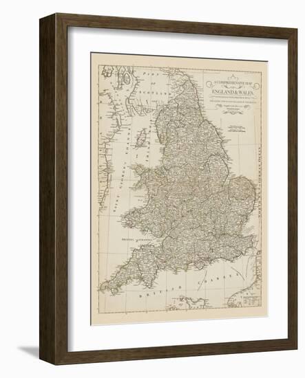 Map of England and Wales, 1790-The Vintage Collection-Framed Giclee Print