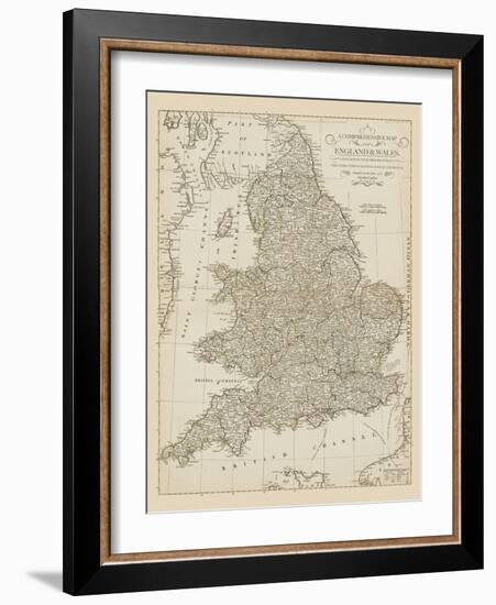 Map of England and Wales, 1790-The Vintage Collection-Framed Giclee Print