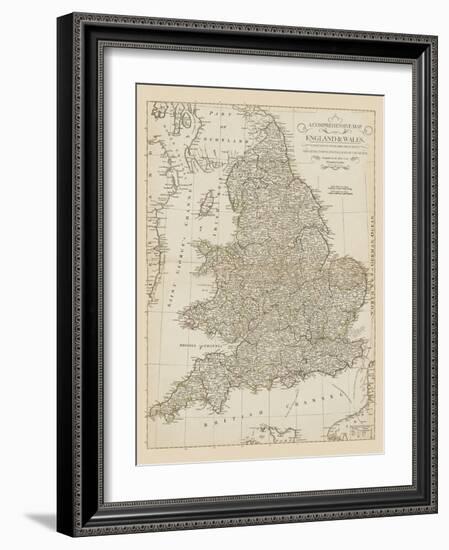 Map of England and Wales, 1790-The Vintage Collection-Framed Giclee Print