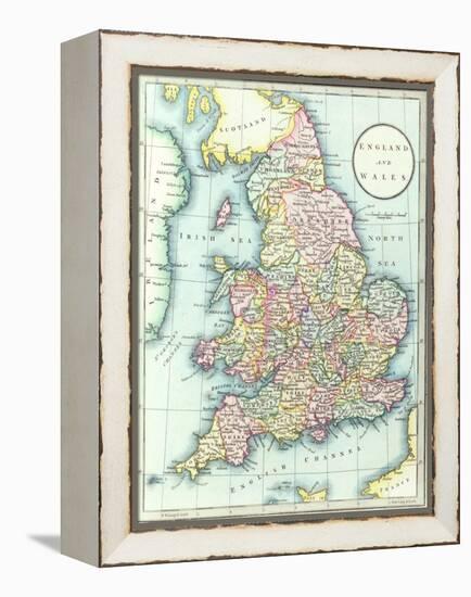 Map of England and Wales, 1852, from R.H. Laurie's Atlas-null-Framed Premier Image Canvas