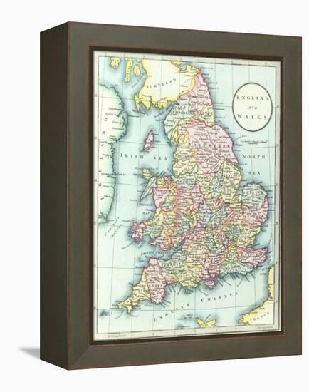 Map of England and Wales, 1852, from R.H. Laurie's Atlas-null-Framed Premier Image Canvas