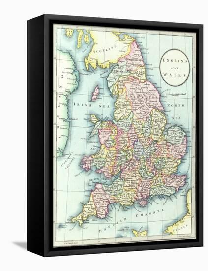 Map of England and Wales, 1852, from R.H. Laurie's Atlas-null-Framed Premier Image Canvas